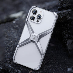 iPhone 13 Series Luxury Aluminum X Shaped Metal Phone Case