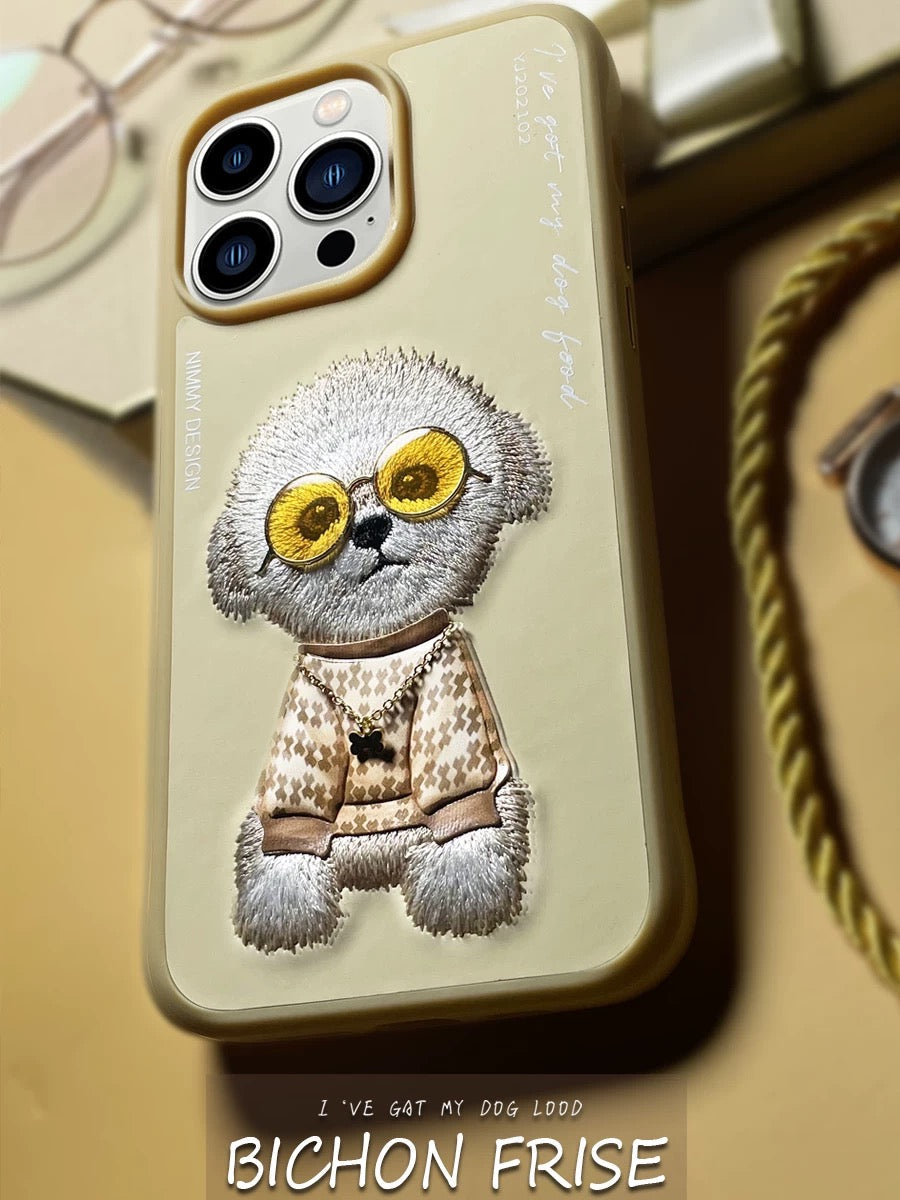 IPHONE 15 SERIES Premium Embroidery Animal Case